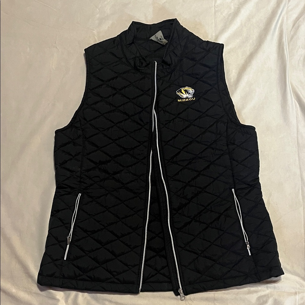 Black Quilted Mizzou Vest